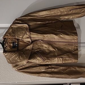 Mixit Gold Leather Jacket